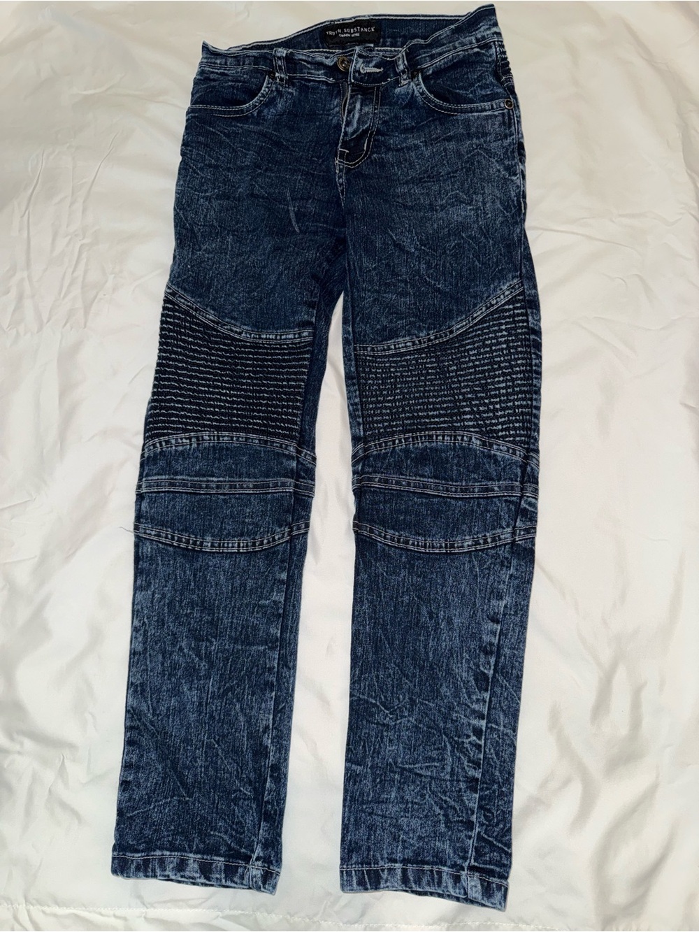 Truth Substance Common Sense Biker Jeans